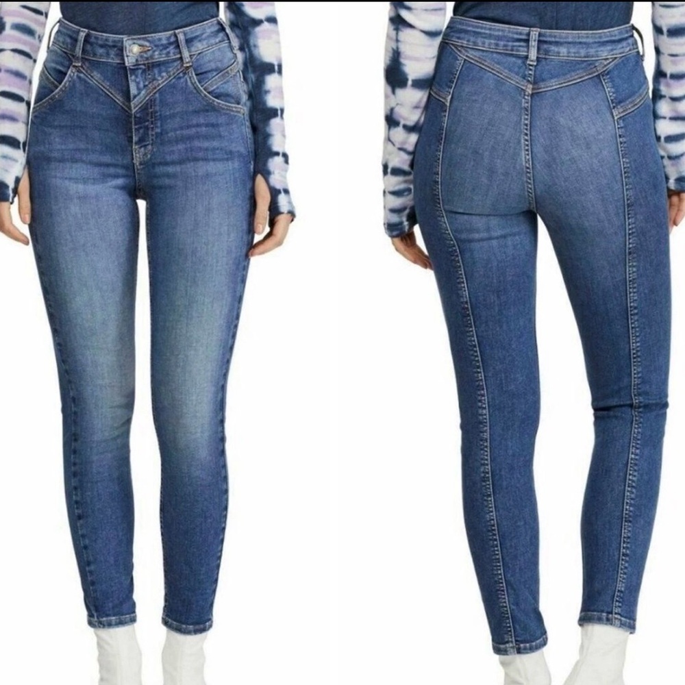 Free People Blue Straight Leg Daybreak Women's Jeans | Size 26